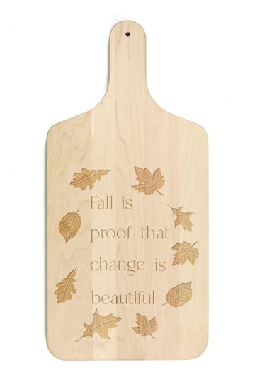 17&#x22; Change Is Beauty Maple Paddle Cutting Board